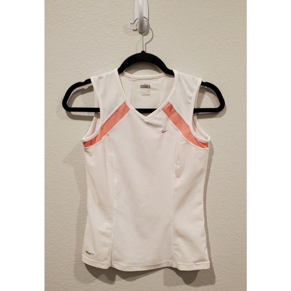 Nike Active White and Pink Tank Top